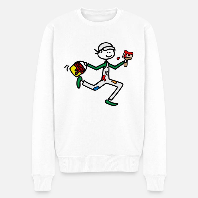 Peintre - Pull Premium bio Homme - blanc