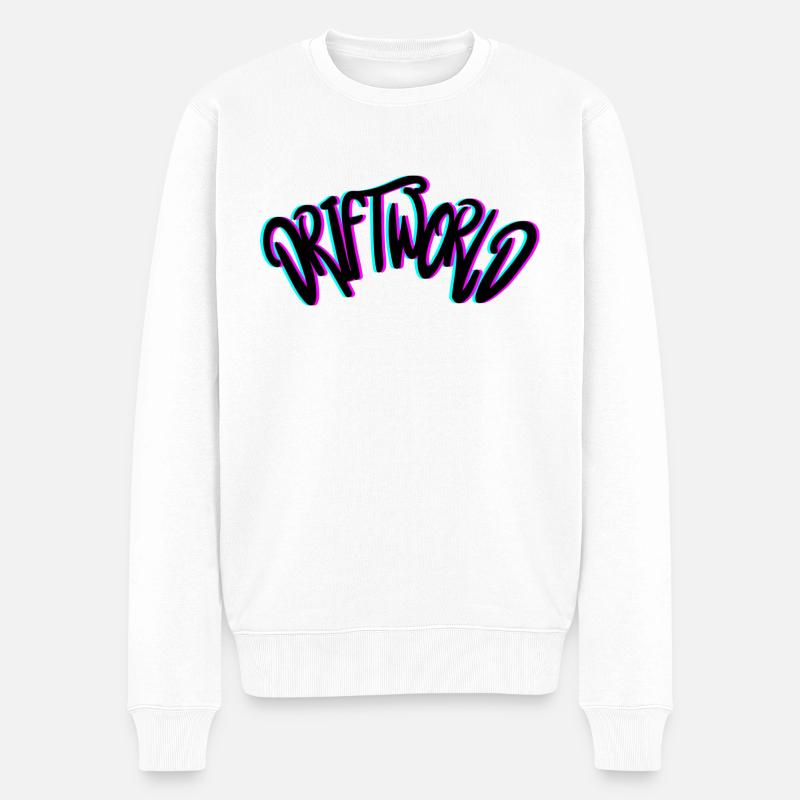 DRIFT WORLD - Männer Premium Bio Pullover - Weiß
