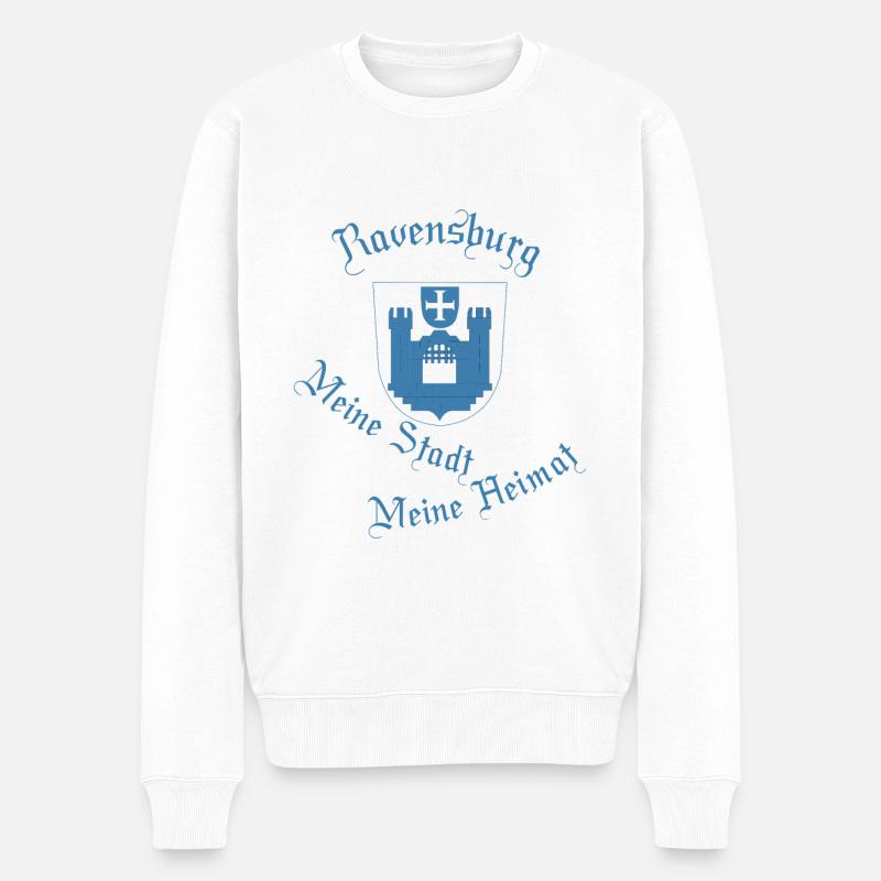 Ravensburg Rutenfest - Männer Premium Bio Pullover - Weiß