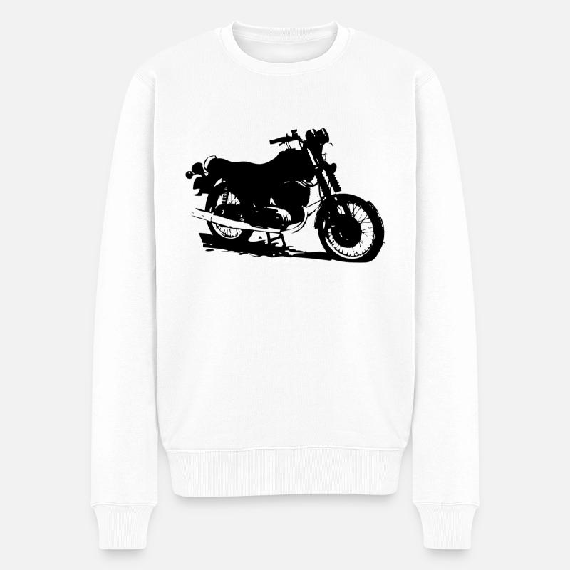 MZ ETZ 250 schräg - Männer Premium Bio Pullover - Weiß