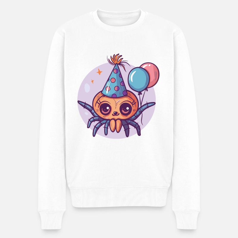 Tarentule Anniversaire Bébé - Pull Premium bio Homme - blanc