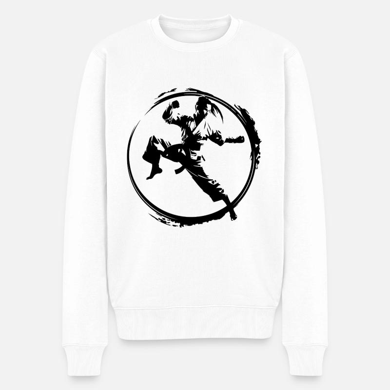 Karaté Sport Fighter - Pull Premium bio Homme - blanc