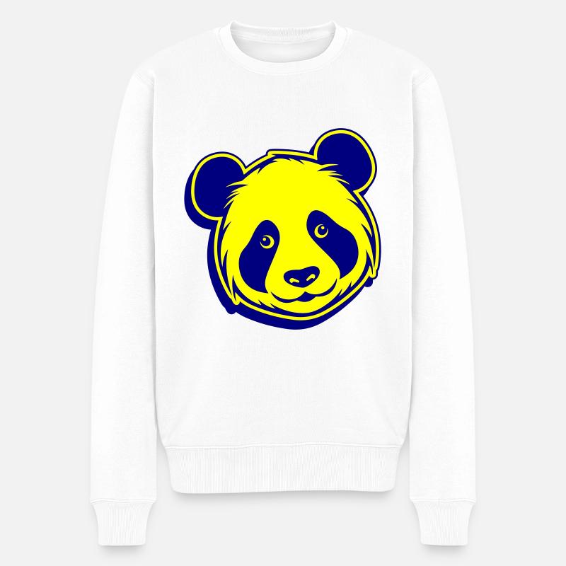 Tête de panda - Pull Premium bio Homme - blanc