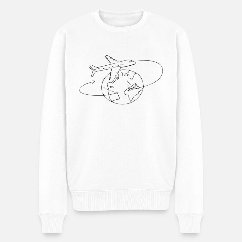 Reise - Männer Premium Bio Pullover - Weiß