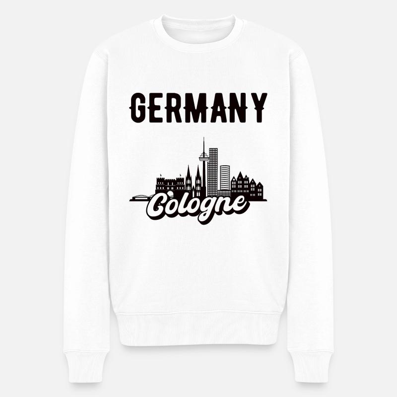Köln Heimat Deutschland Geschenk - Männer Premium Bio Pullover - Weiß
