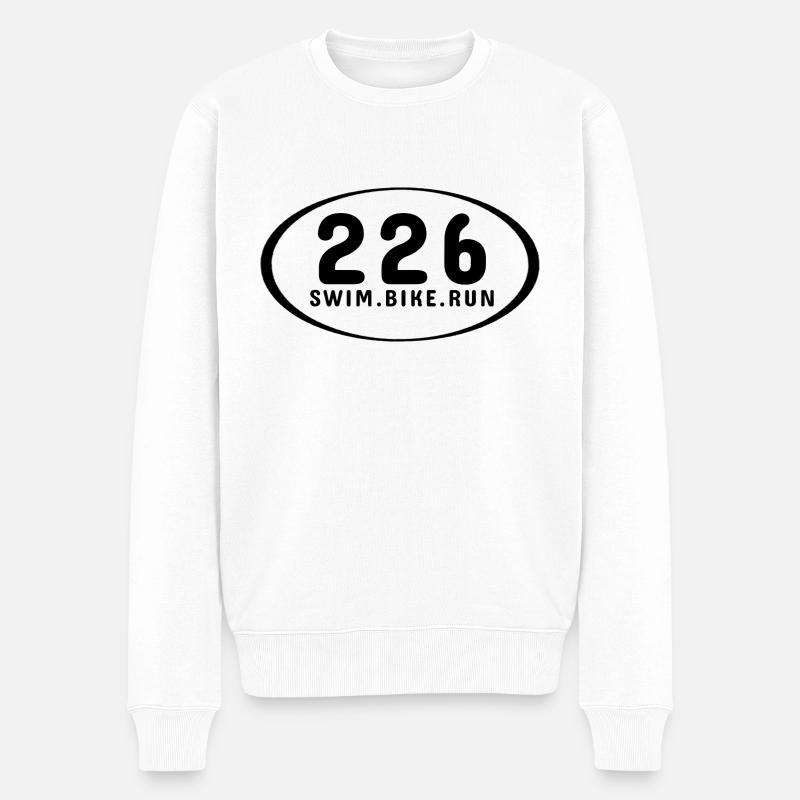226 SWIM.BIKE.RUN. - Männer Premium Bio Pullover - Weiß