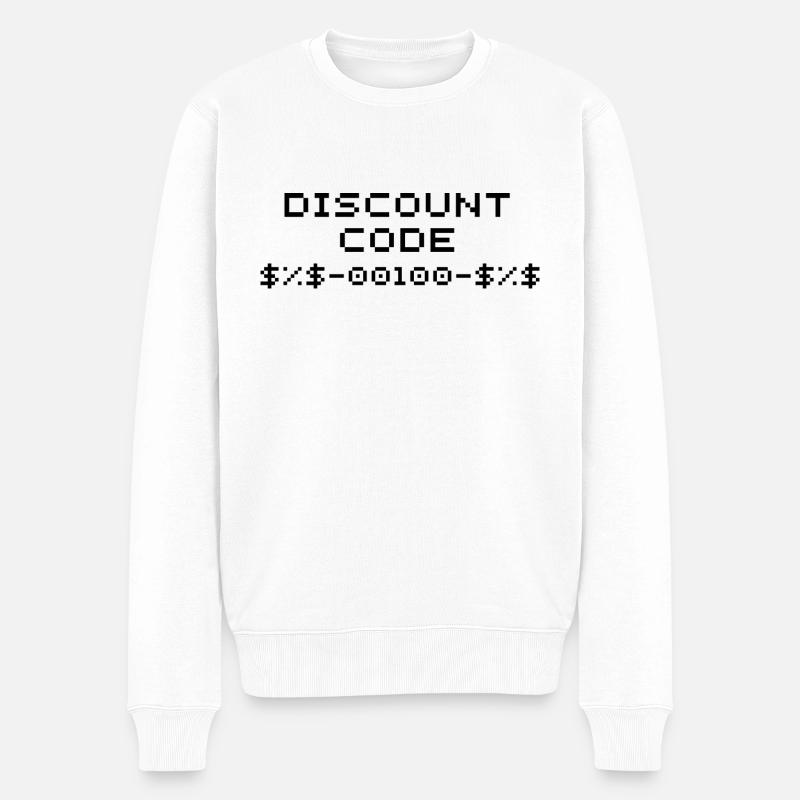 Discount Code/Discount Code - Men's Premium Organic Jumper - white