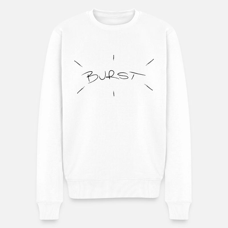 Burst und platze! - Männer Premium Bio Pullover - Weiß