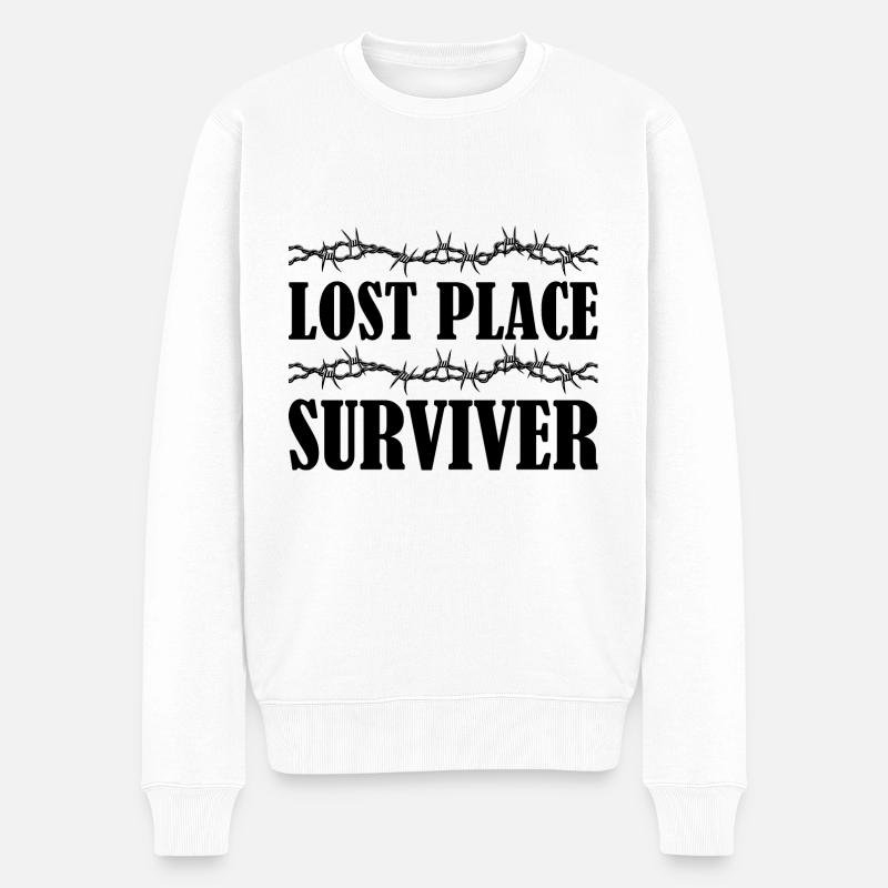 Lost Place Urbexer Urban Geschenkidee - Männer Premium Bio Pullover - Weiß