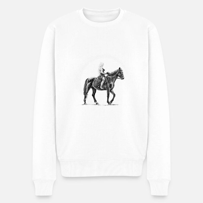 Cheval - Pull Premium bio Homme - blanc