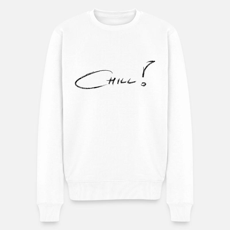 Chill - Männer Premium Bio Pullover - Weiß