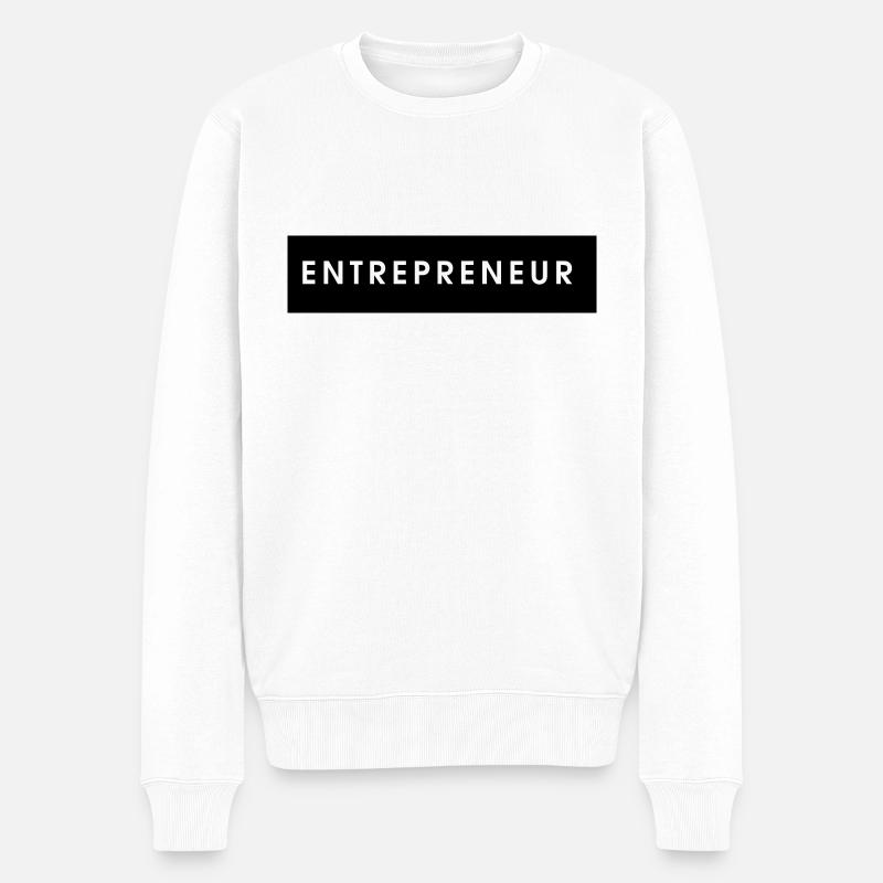 Unternehmer - Männer Premium Bio Pullover - Weiß