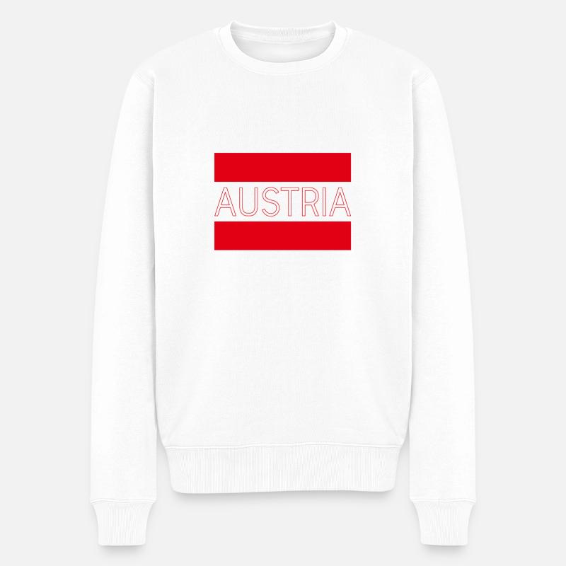 Austria - Männer Premium Bio Pullover - Weiß