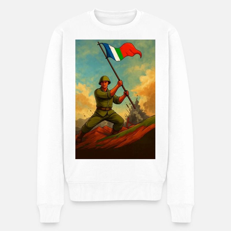 MOLUKKEN DER ERSTEN GENERATION - Männer Premium Bio Pullover - Weiß