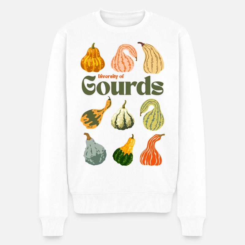 Diversity of Gourds - Männer Premium Bio Pullover - Weiß