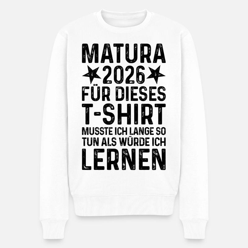 Matura 2026 - Männer Premium Bio Pullover - Weiß