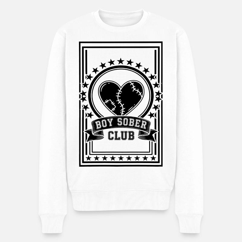 Männerfrei Club - Männer Premium Bio Pullover - Weiß