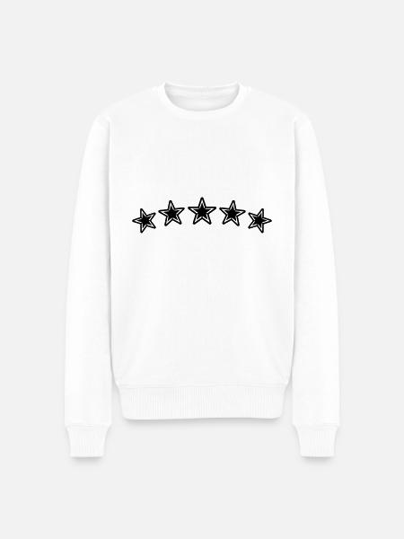 Five Star Banner - Men's Premium Organic Jumper - white