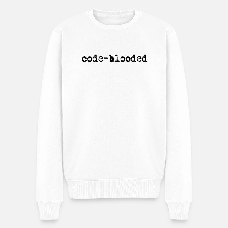 Lustige Code-Blut-Programmier-Codierung - Data Web - Männer Premium Bio Pullover - Weiß