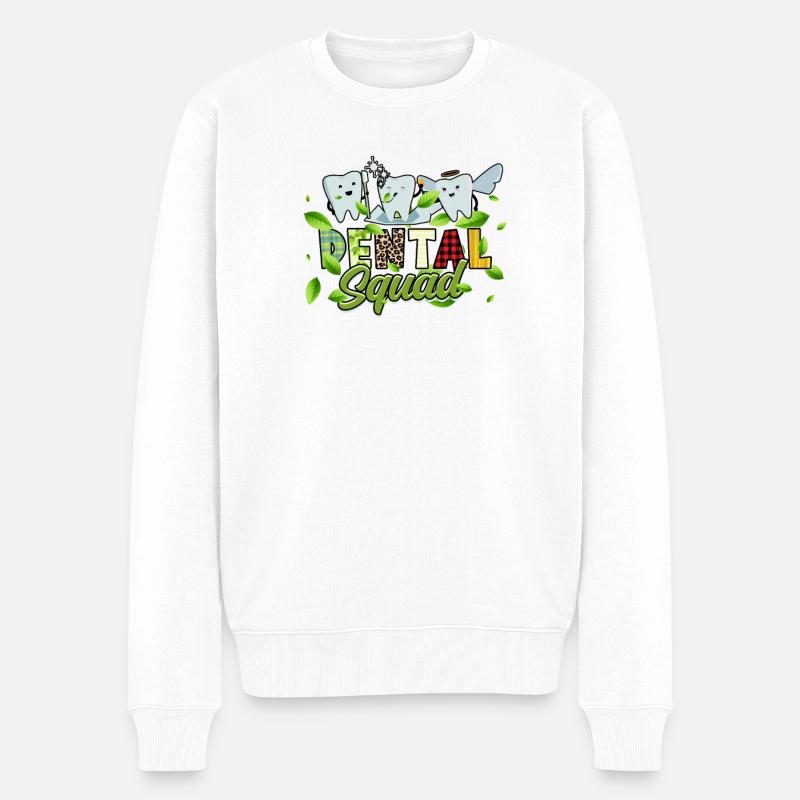 Dental Squad - Füllung - Männer Premium Bio Pullover - Weiß