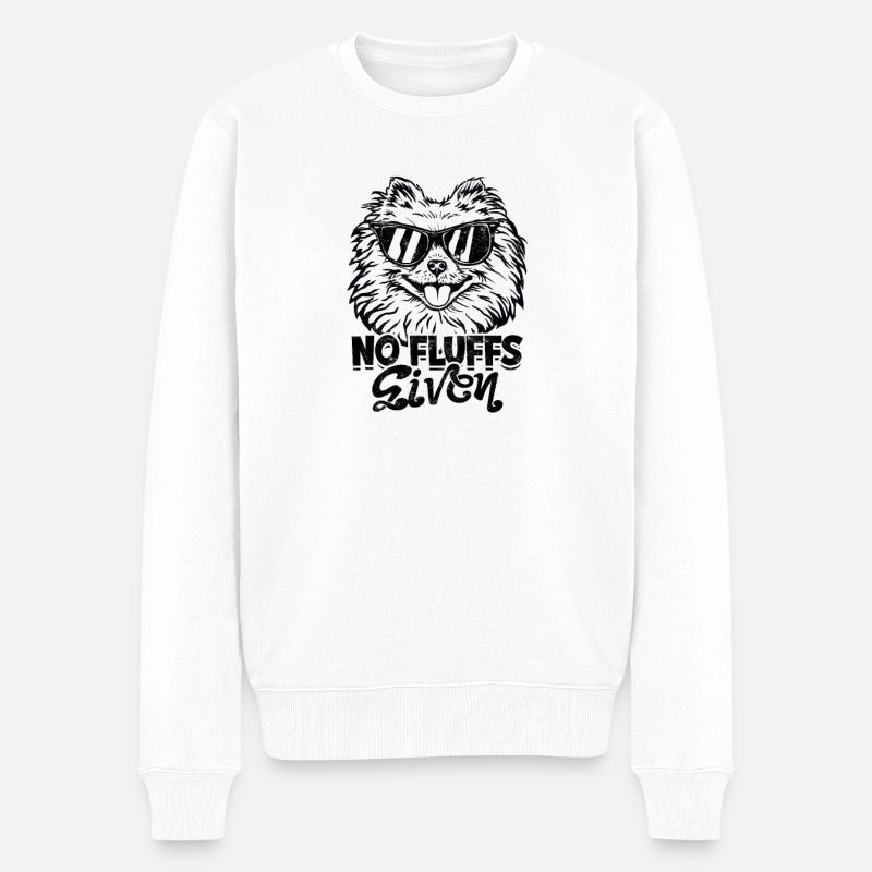 Keine Flusen gegeben - Pommern - Männer Premium Bio Pullover - Weiß