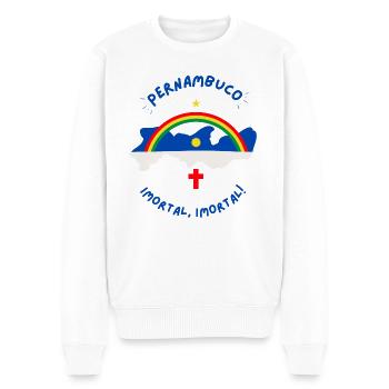 {Camisa Bacana} Pernambuco Imortel - Pull Premium bio Homme - blanc - Devant - Thijin (182cm)