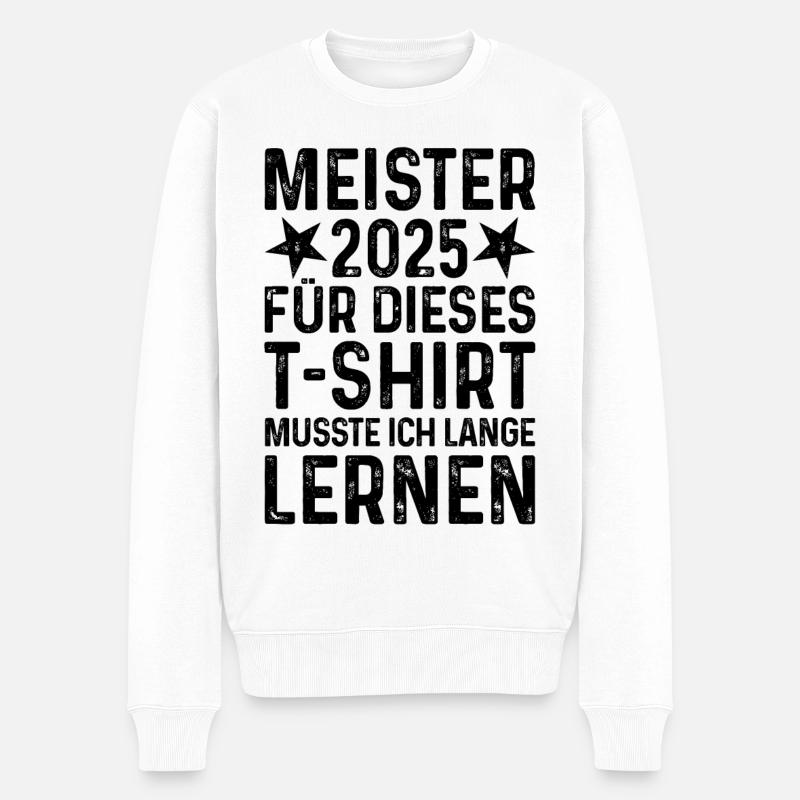 Meister 2025 - Männer Premium Bio Pullover - Weiß