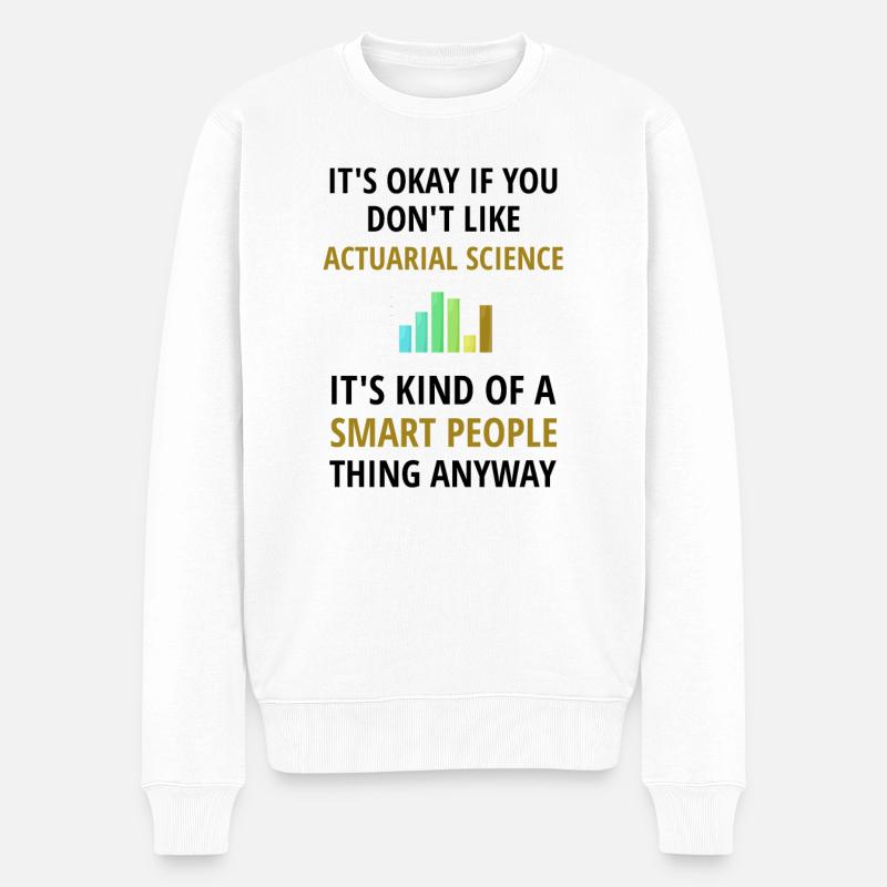 Sachverständiger Akutar Versicherungsmathematik - Männer Premium Bio Pullover - Weiß