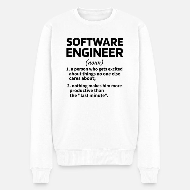 Softwareingenieur Software Engineer Techniker - Pull Premium bio Homme - blanc