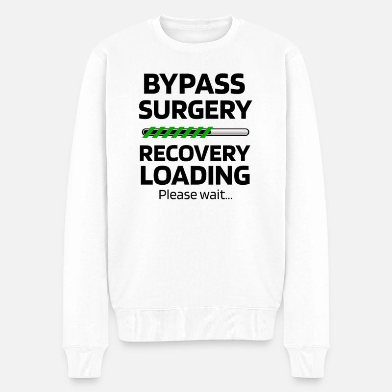 Bypass Operation Genesungsgeschenk Herz Operation - Männer Premium Bio Pullover - Weiß