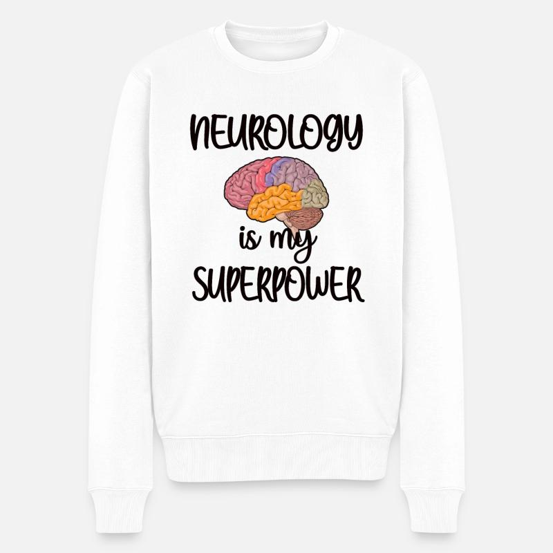Neurologe Neurologie Student Neuro-Krankenpfleger - Männer Premium Bio Pullover - Weiß