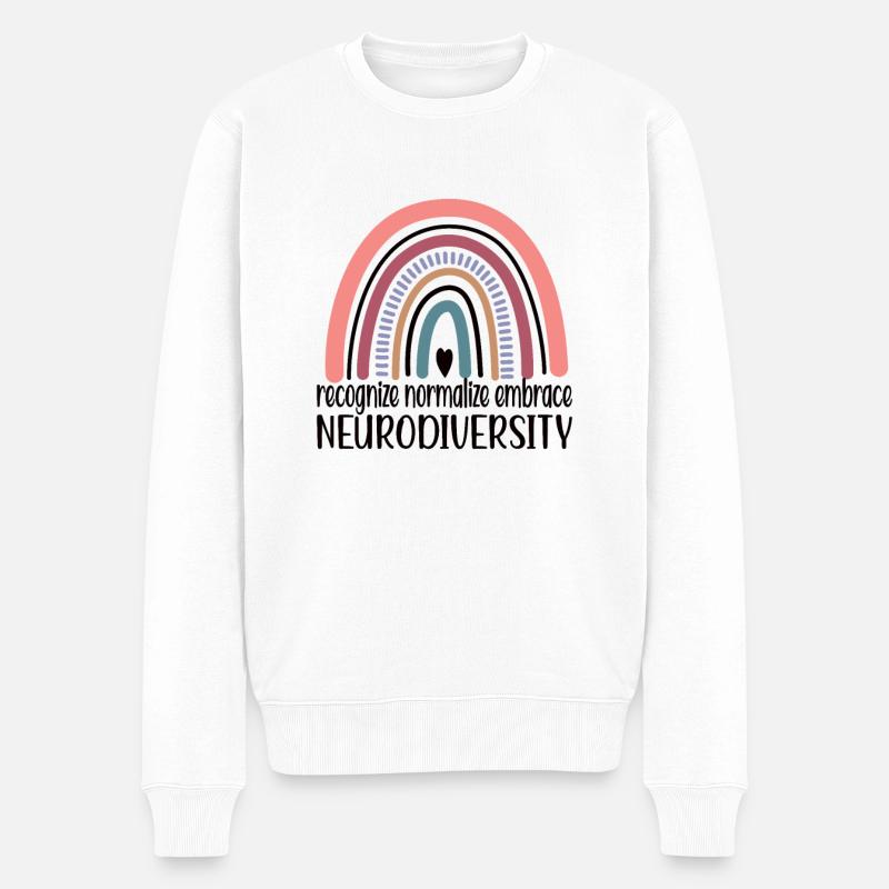 Neurodiversité Autisme TDAH Neurodiversité TSA - Pull Premium bio Homme - blanc