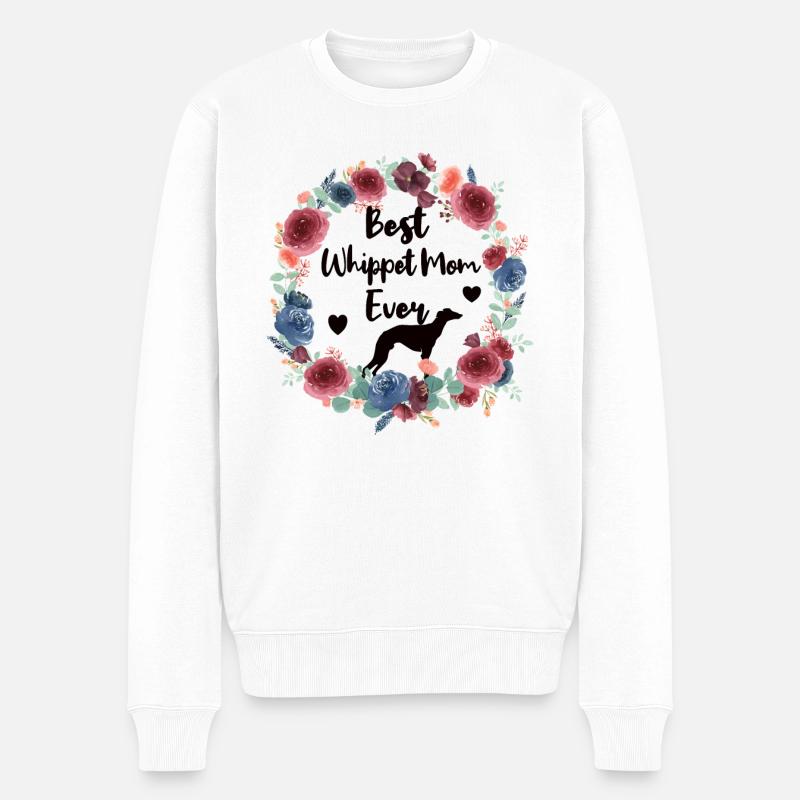Whippet Mama Whippet Hundebesitzerin Whippet Mom - Männer Premium Bio Pullover - Weiß