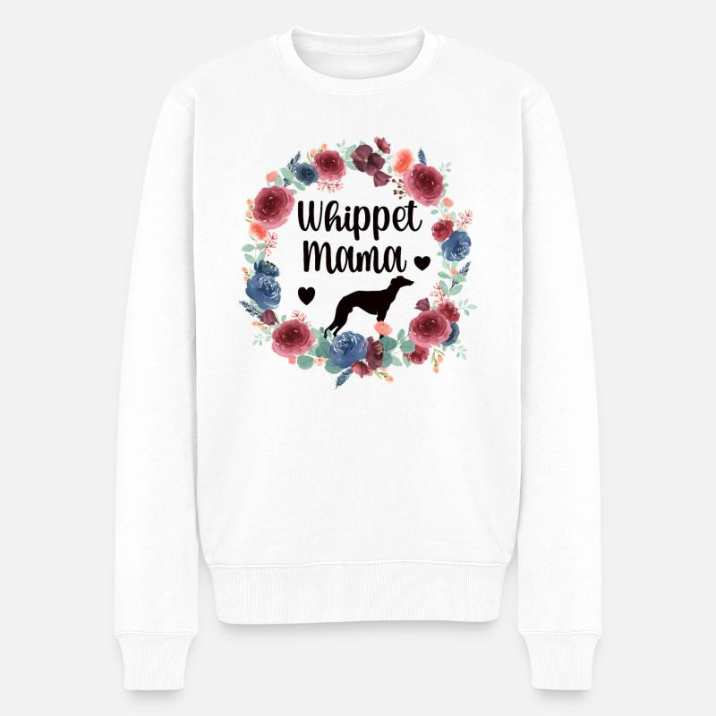 Whippet Mama Whippet Propriétaire du chien Whippet Mom - Pull Premium bio Homme - blanc