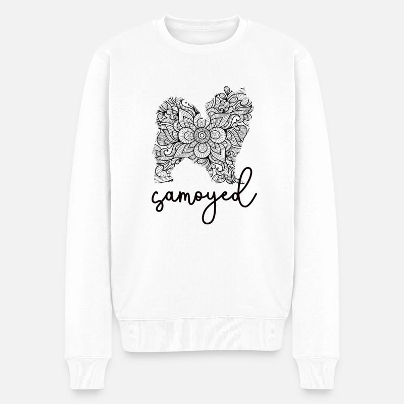 Samojede Liebhaber Hundebesitzer Samojede Mama - Männer Premium Bio Pullover - Weiß