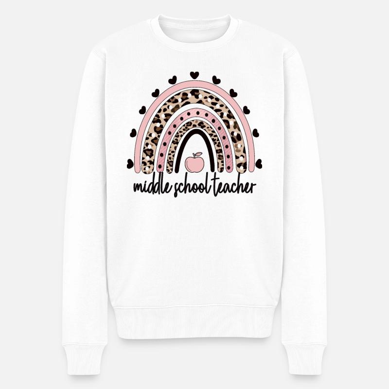 Mellemskolelærer lærer mellemskolepædagog - Økologisk premium-sweatshirt til mænd - hvid