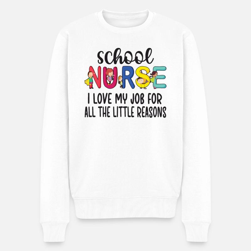 Infirmier d’une école - Pull Premium bio Homme - blanc
