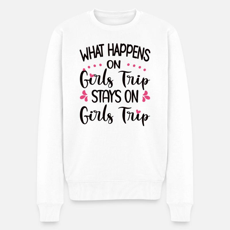 Mädelsurlaub Mädels-Trip Ausflug Mädels-Wochenende - Männer Premium Bio Pullover - Weiß