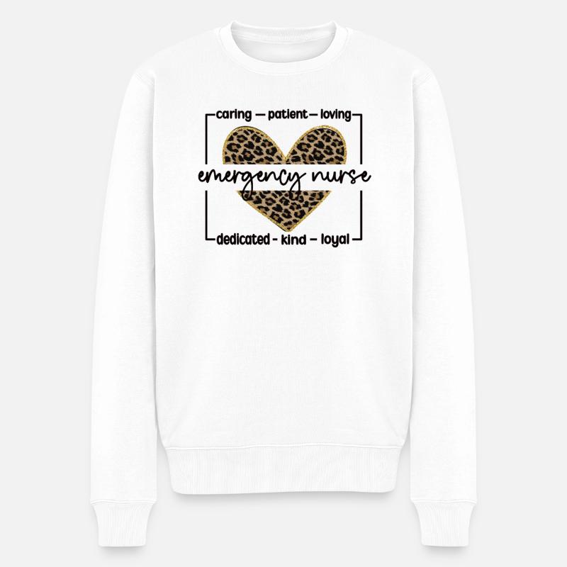 Krankenschwester Notaufnahme Notfallschwester - Männer Premium Bio Pullover - Weiß