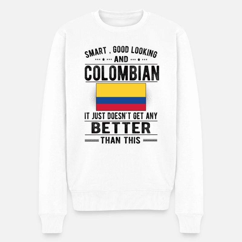 Colombie Colombie Origine colombienne - Pull Premium bio Homme - blanc