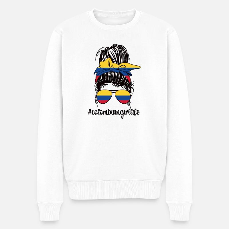 Colombie Colombie Racines colombiennes - Pull Premium bio Homme - blanc