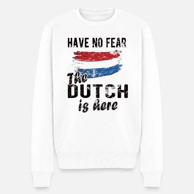 Pays-Bas néerlandais Drapeau néerlandais - Pull Premium bio Homme - blanc