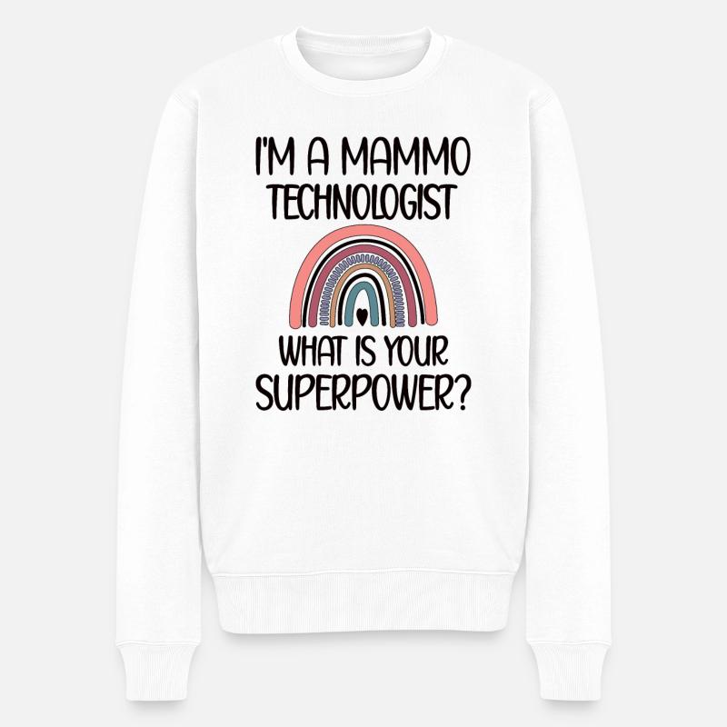 Mammo Tech Recognition Mammography Technician - Men's Premium Organic Jumper - white
