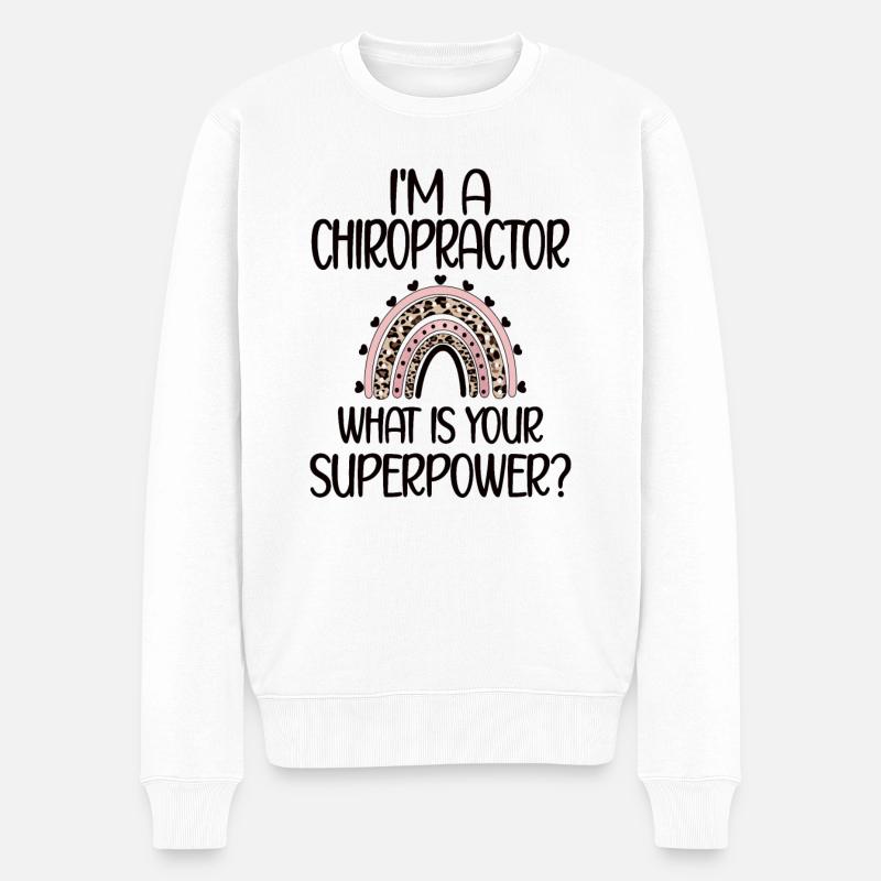 Chiropraktiker Chiropraktik Chiropraktikerin - Männer Premium Bio Pullover - Weiß