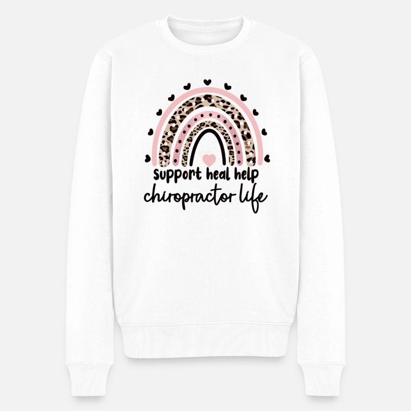 Chiropraktiker Chiropraktik Bester Chiropraktiker - Männer Premium Bio Pullover - Weiß