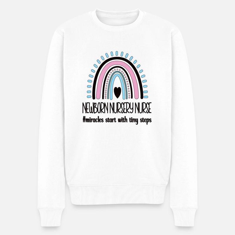 Infirmière néonatale Infirmière bébé - Pull Premium bio Homme - blanc