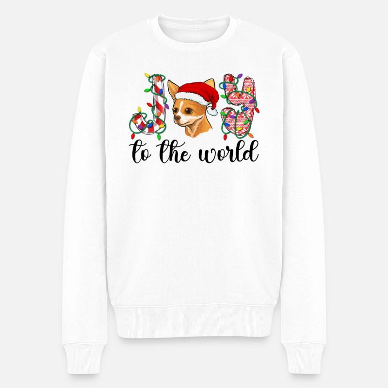 Fête de Noël Chihuahua Cadeaux de Noël Chihuahua - Pull Premium bio Homme - blanc