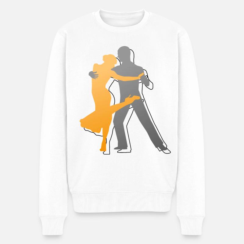 Tango Argentino Tanz Geschenk - Männer Premium Bio Pullover - Weiß