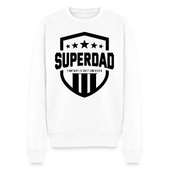 Superdad - Men's Premium Organic Jumper - white - Front - Thijin (182cm)