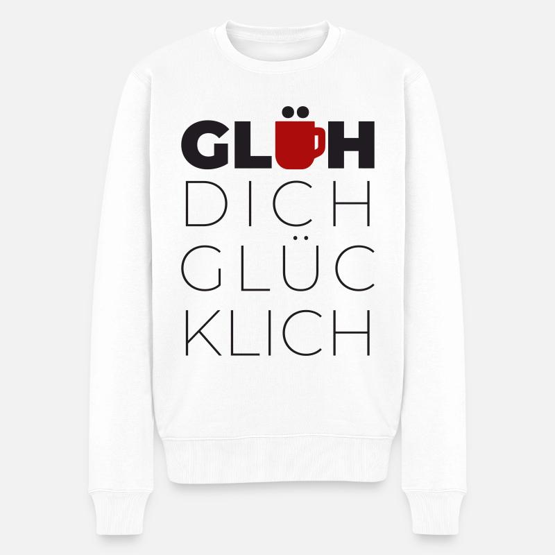 Glühwein - Männer Premium Bio Pullover - Weiß